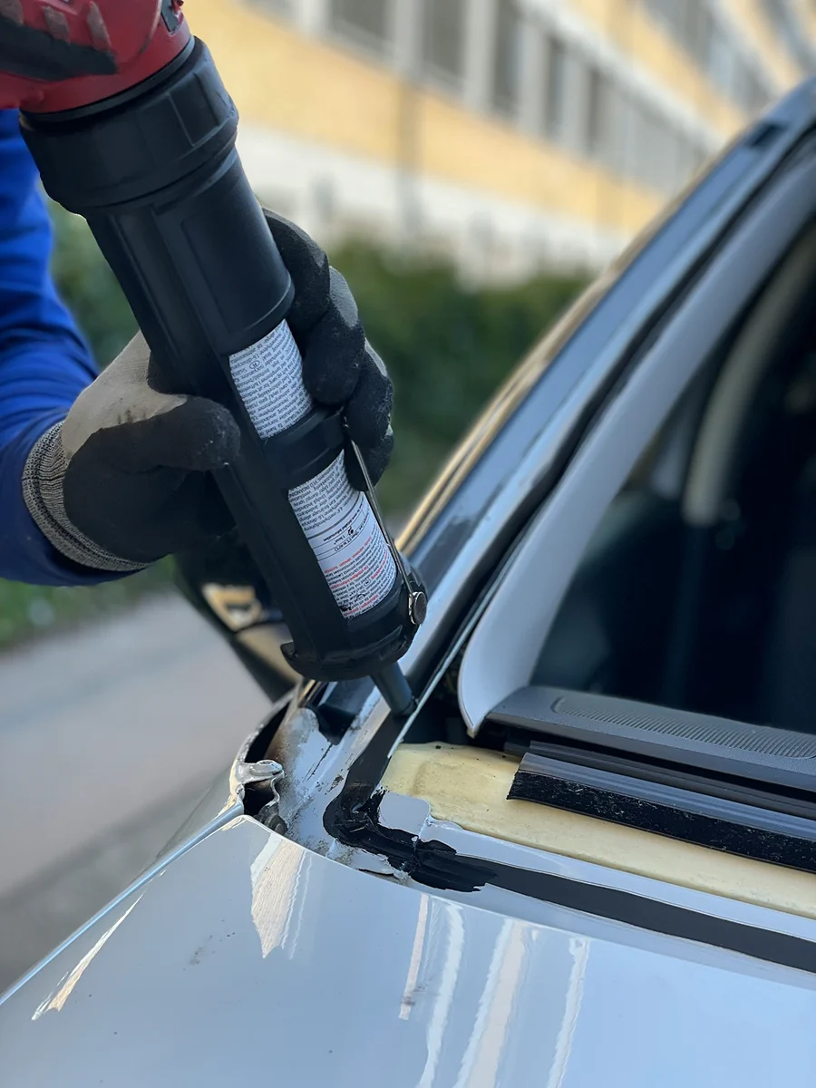 Glass & Water Spot Removal at the workshop