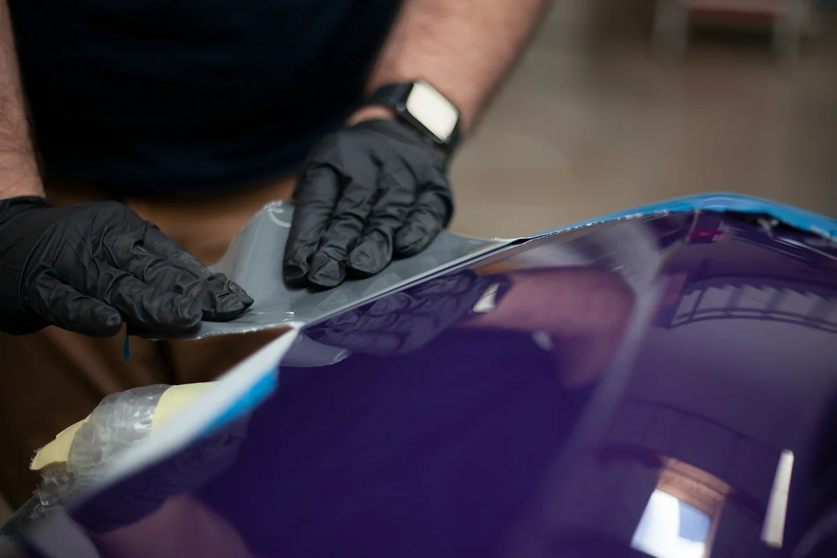 Paint Protection Film (PPF) at the workshop
